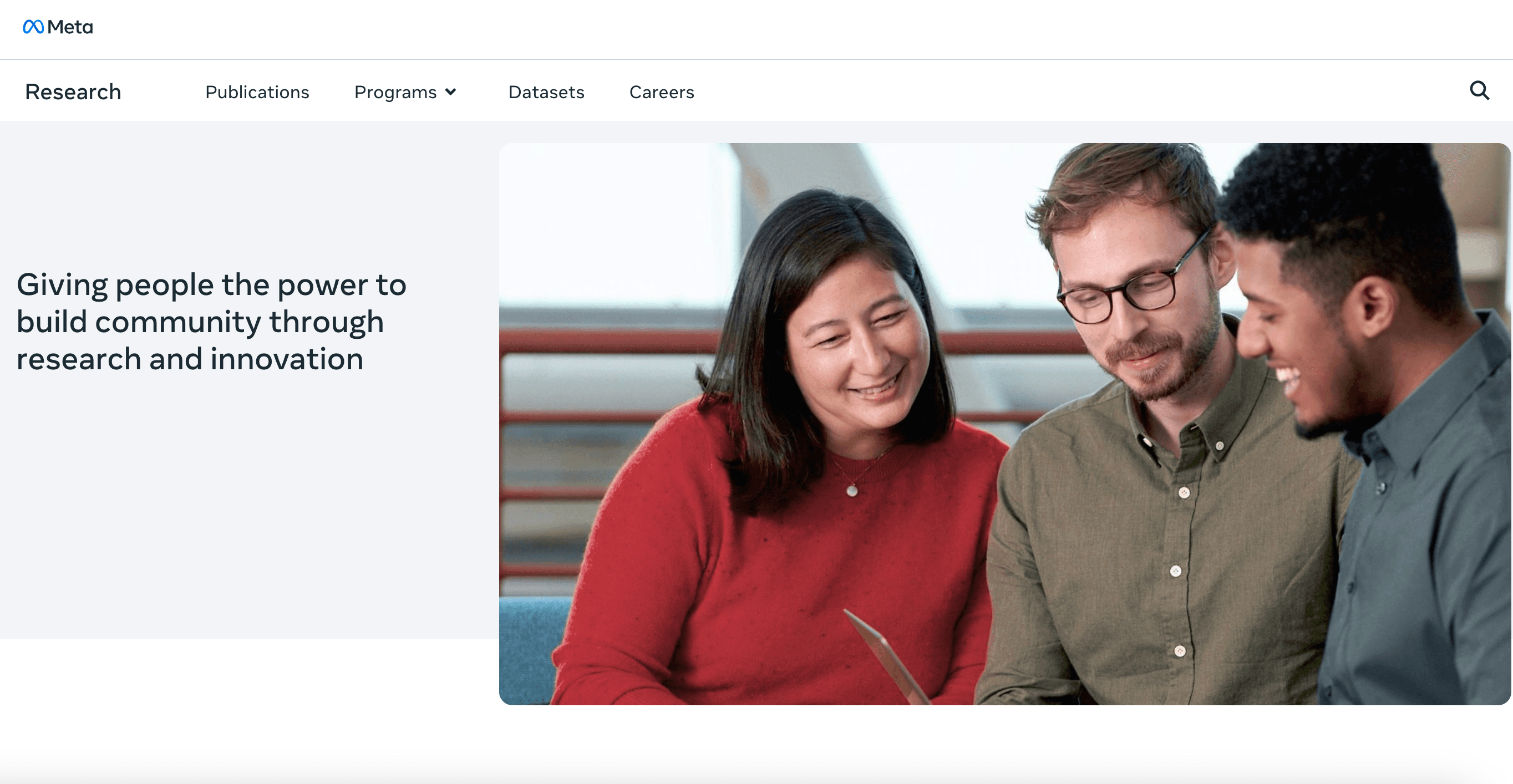 Meta Research Website project
